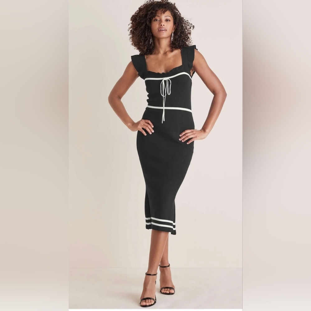 Elegant Black Midi Dress